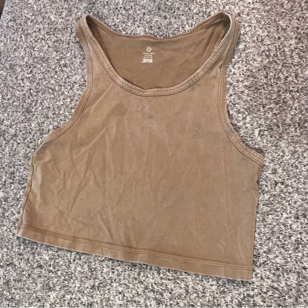 AERIE Crop Brown Tank Top - Size M